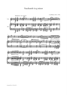 Sarabande: For violin and piano by Carl Böhm