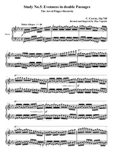 Exercises No.1-8: Exercise No.5 by Carl Czerny