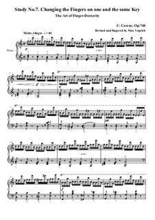 Exercises No.1-8: Exercise No.7 by Carl Czerny