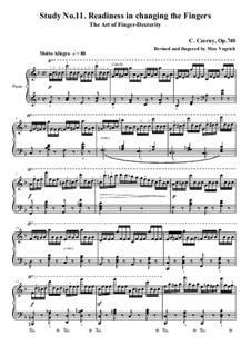 Exercises No.9-16: Exercise No.11 by Carl Czerny