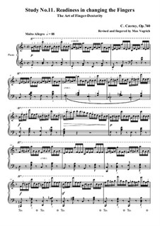 Exercises No.9-16: Exercise No.11 by Carl Czerny