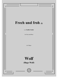 Book II Nos.12-18: No.16 Frech und froh I in E Major by Hugo Wolf