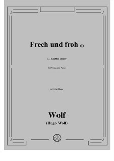 Book II Nos.12-18: No.16 Frech und froh I in E flat Major by Hugo Wolf