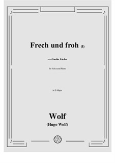 Book II Nos.12-18: No.16 Frech und froh I in D Major by Hugo Wolf