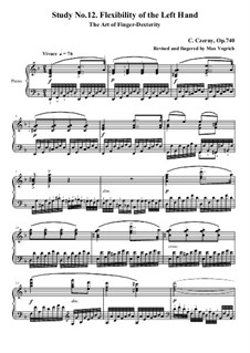 Exercises No.9-16: Exercise No.12 by Carl Czerny