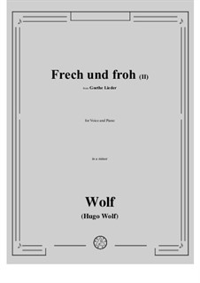Book II Nos.12-18: No.17 Frech und froh II in a minor by Hugo Wolf