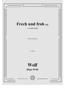 Book II Nos.12-18: No.17 Frech und froh II in e minor by Hugo Wolf