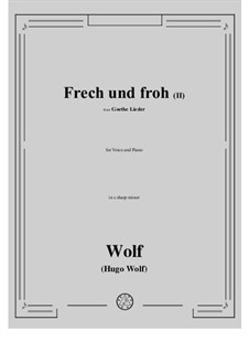 Book II Nos.12-18: No.17 Frech und froh II in c sharp minor by Hugo Wolf