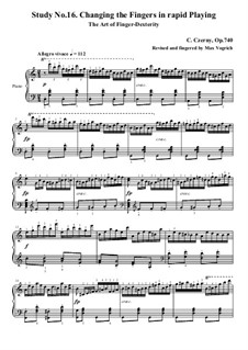 Exercises No.9-16: Exercise No.16 by Carl Czerny