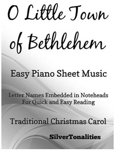 O Little Town of Bethlehem: For easy piano by folklore