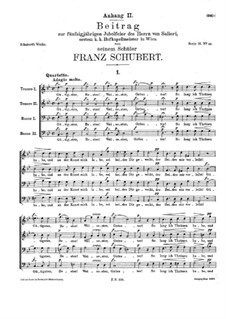 Contribution to the Fiftieth Anniversary of Herr von Salieri's, D.407: Contribution to the Fiftieth Anniversary of Herr von Salieri's by Franz Schubert