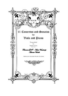 11 Concertos and Sonatas 'Book 2' for Viola and Piano: 11 Concertos and Sonatas 'Book 2' for Viola and Piano by Georg Philipp Telemann, Antonio Vivaldi, Henri Vieuxtemps