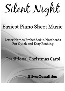 Piano version: For easiest piano by Franz Xaver Gruber