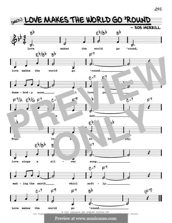 Love Makes the World Go 'Round: Low Voice by Bob Merrill