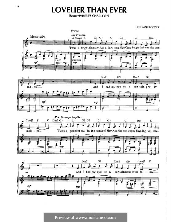 Lovelier Than Ever (from Where's Charley?): Lovelier Than Ever (from Where's Charley?) by Frank Loesser