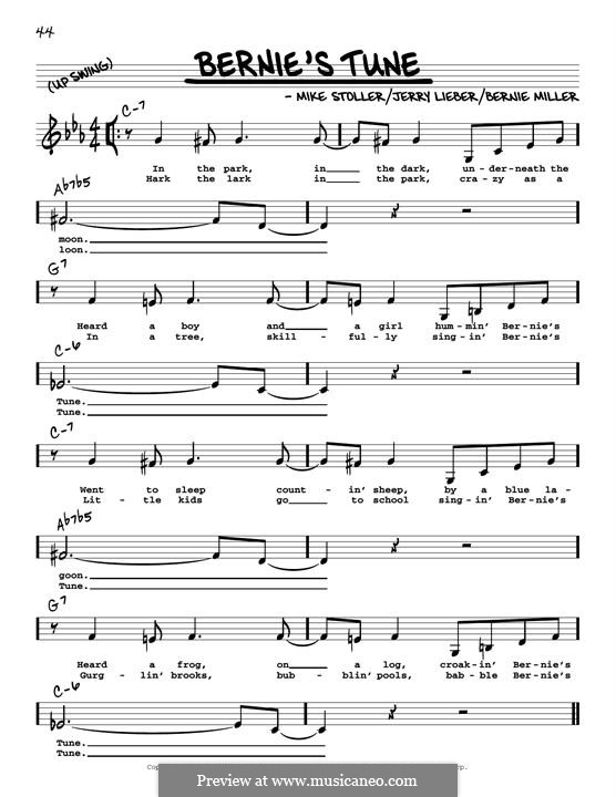 Bernie's Tune: Low Voice by Bernie Miller