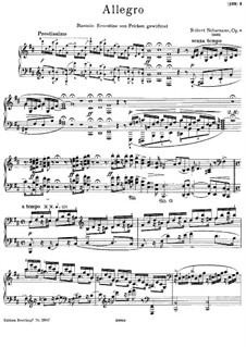 Allegro in B Minor, Op.8: For piano by Robert Schumann