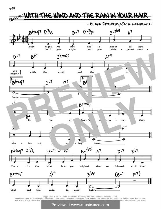 With the Wind and the Rain in Your Hair: Low Voice by Clara Edwards, Jack Lawrence
