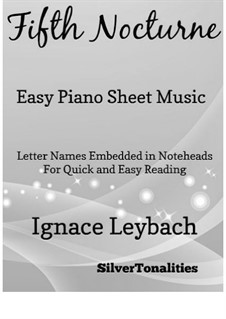 Nocturne No.5 in A Flat Major, Op.52: For easy piano by Joseph Leybach