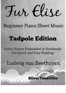For Elise, for Piano, WoO 59: Beginner piano (2nd Edition) by Ludwig van Beethoven
