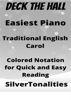 Piano version: Elementary piano with colored notation by folklore