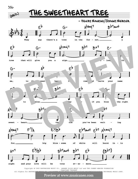 The Sweetheart Tree By H Mancini Sheet Music On Musicaneo 