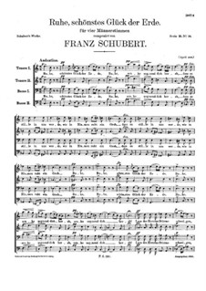 Ruhe, schönstes Glück der Erde, D.657: Ruhe, schönstes Glück der Erde by Franz Schubert