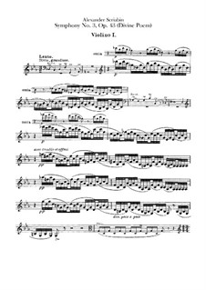 Symphony No.3 in C Minor 'The Divine Poem', Op.43: Violins I part by Alexander Scriabin