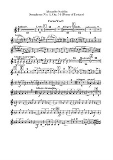 Symphony No.4 in C Major 'The Poem of Ecstasy', Op.54: Horns V-VIII parts by Alexander Scriabin