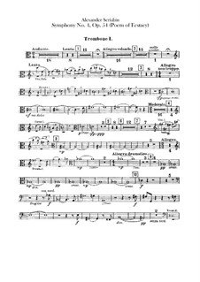 Symphony No.4 in C Major 'The Poem of Ecstasy', Op.54: Trombones and tuba parts by Alexander Scriabin