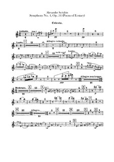 Symphony No.4 in C Major 'The Poem of Ecstasy', Op.54: Celesta part by Alexander Scriabin