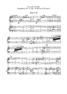 Symphony No.4 in C Major 'The Poem of Ecstasy', Op.54: Harps parts by Alexander Scriabin