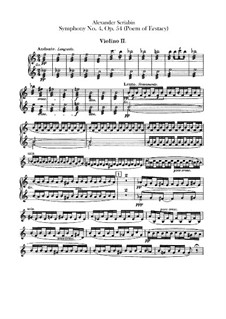 Symphony No.4 in C Major 'The Poem of Ecstasy', Op.54: Violins II part by Alexander Scriabin