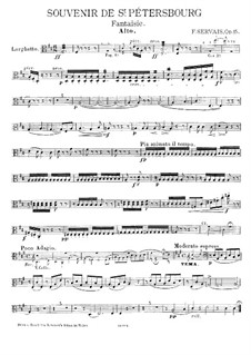 Souvenir de St. Pétersbourg, Op.15: Viola part by Adrien-François Servais
