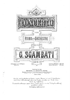Piano Concerto in G Minor, Op.15: Movement I by Giovanni Sgambati