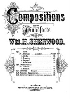 Romanza Appassionata, Op.8: Romanza Appassionata by William H. Sherwood