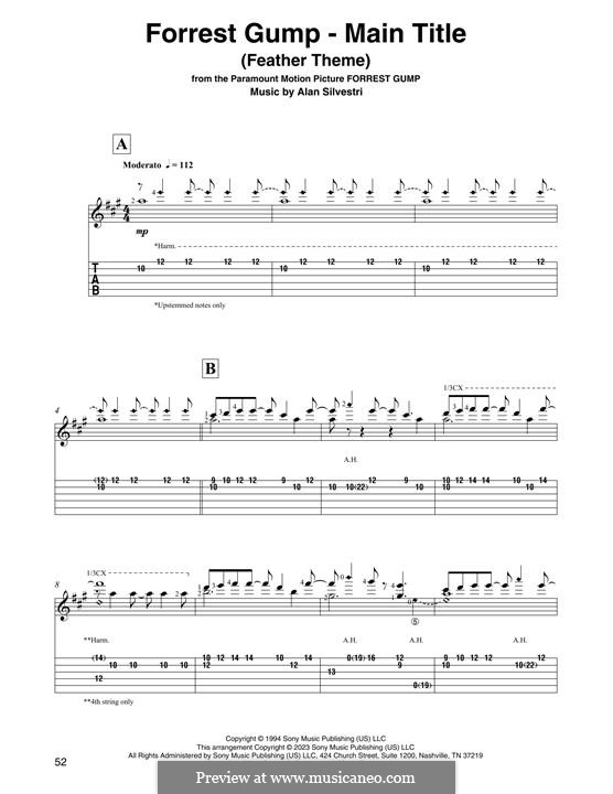 Forrest Gump Suite (Theme): For guitar by Alan Silvestri