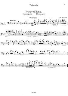 Despair. Romance for Cello and Piano: Solo part by Lev Nikolaevich Sidorov