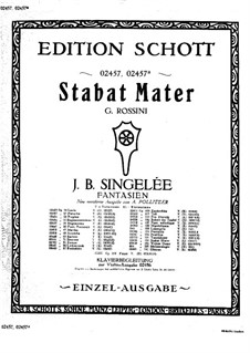 Fantasia on Themes from 'Stabat Mater' by Rossini, Op.134: Score by Jean Baptiste Singelée