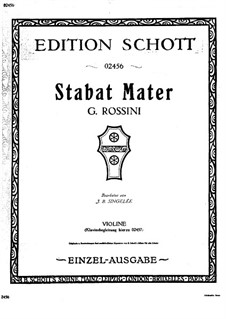 Fantasia on Themes from 'Stabat Mater' by Rossini, Op.134: Solo part by Jean Baptiste Singelée