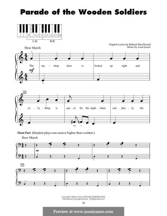 Parade of the Wooden Soldiers: For piano by Leon Jessel