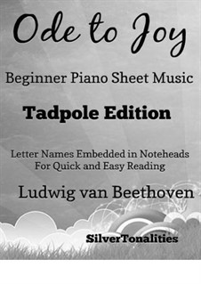Ode to Joy, for Piano: Beginner piano (2nd Edition) by Ludwig van Beethoven
