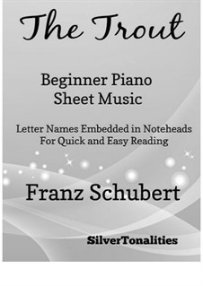 Die Forelle (The Trout), D.550 Op.32: For beginner piano by Franz Schubert