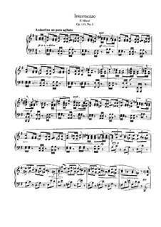 Four Pieces, Op.119: No.2 Intermezzo in E Minor by Johannes Brahms