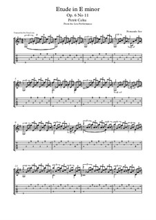 Twelve Etudes, Op.6: Etude No.11 by Fernando Sor