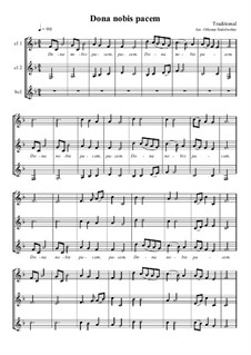 Dona nobis pacem: For trio clarinets by Unknown (works before 1850)