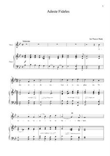 Adeste Fideles: For voice and piano by folklore