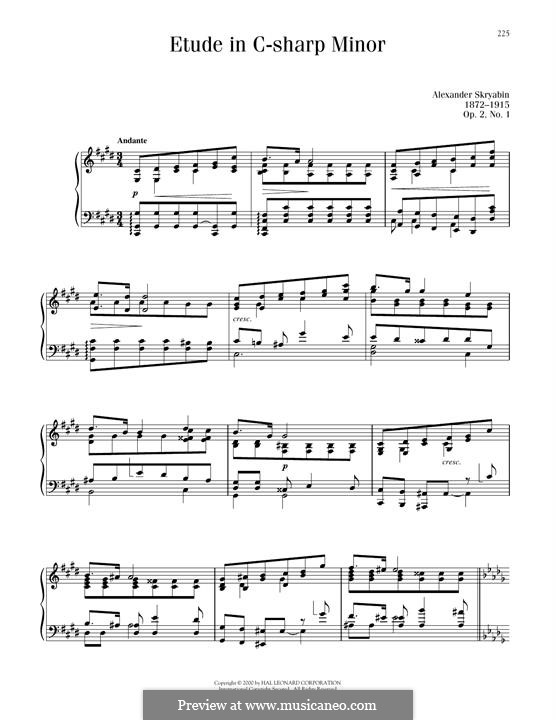 Three Pieces, Op.2: No.1 Etude by Alexander Scriabin