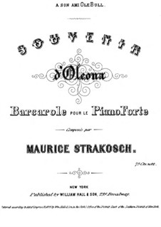 Souvenir d'Oleona: Souvenir d'Oleona by Maurice Strakosch