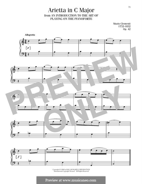 Arietta in C Major by M. Clementi - sheet music on MusicaNeo